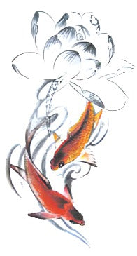 Koi Flower - Boston Temporary Tattoos