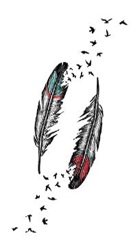 Feather - Boston Temporary Tattoos