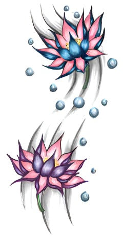 Lotus bubbles - Boston Temporary Tattoos