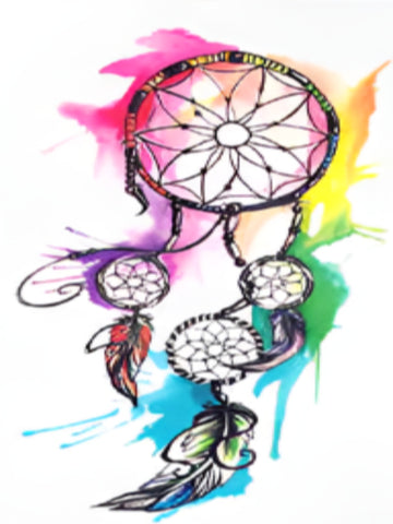 Colorful Dream Catcher - Boston Temporary Tattoos