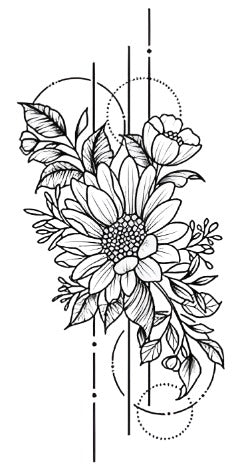 Sunflower - Boston Temporary Tattoos