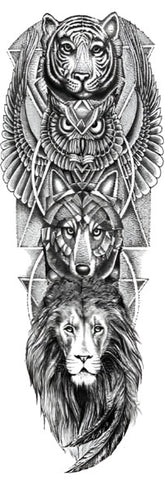 Animal Kingdom - Boston Temporary Tattoos