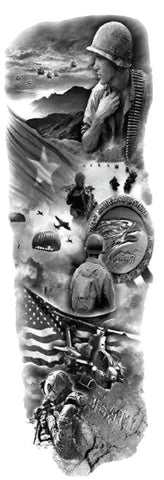 USA Veterans - Boston Temporary Tattoos