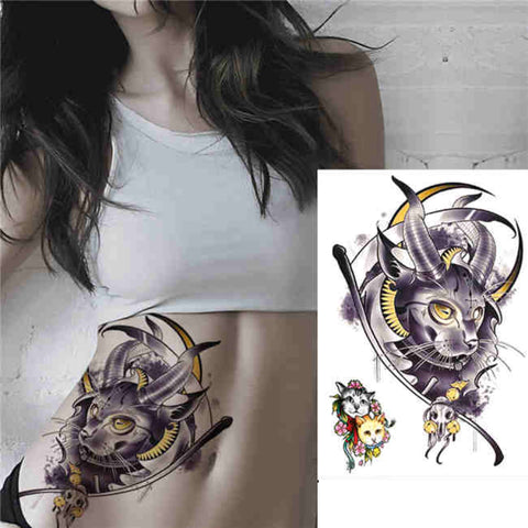 Gothic Cat - Boston Temporary Tattoos