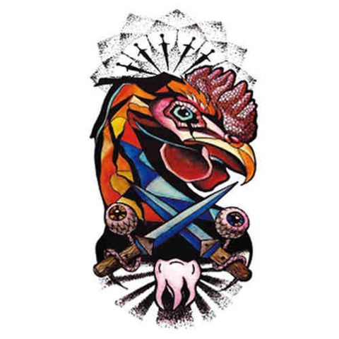 Sword & Bird - Boston Temporary Tattoos