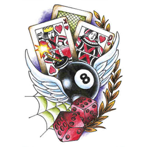 Dice & Cards - Boston Temporary Tattoos
