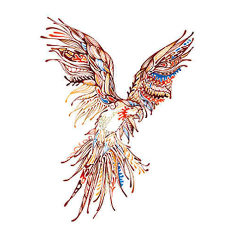 Abstract Parrot - Boston Temporary Tattoos