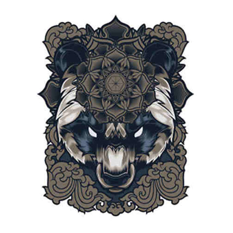 Bear Face - Boston Temporary Tattoos