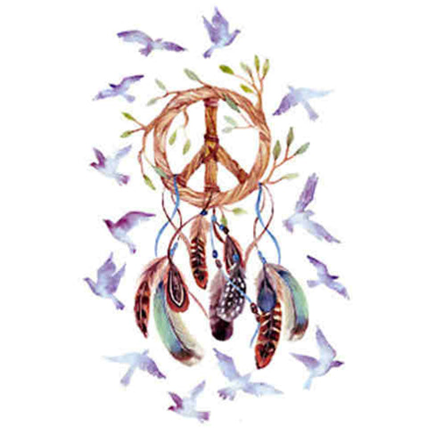 Dream Catcher & Doves - Boston Temporary Tattoos