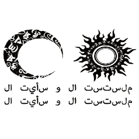 Sun Moon Face - Boston Temporary Tattoos